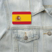 Porte-nom Nom patriotique avec drapeau d'Espagne (En situation)