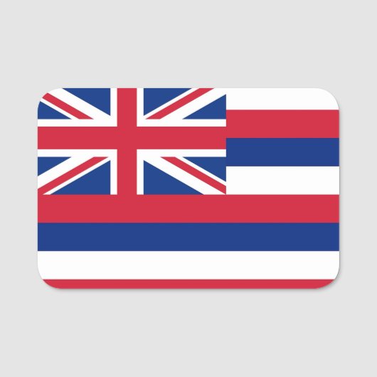 Porte-nom Nom patriotique avec drapeau d'Hawaï, USA (Devant)