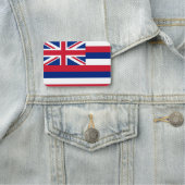Porte-nom Nom patriotique avec drapeau d'Hawaï, USA (En situation)