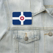 Porte-nom Nom patriotique avec drapeau d'Indianapolis, USA (En situation)