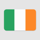 Porte-nom Nom patriotique avec drapeau d'Irlande (Devant)