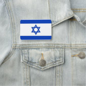 Porte-nom Nom patriotique avec drapeau d'Israël (En situation)