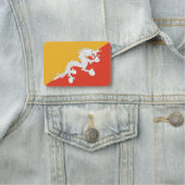 Porte-nom Nom patriotique avec drapeau du Bhoutan (En situation)