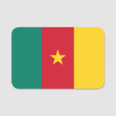 Porte-nom Nom patriotique avec drapeau du Cameroun (Devant)