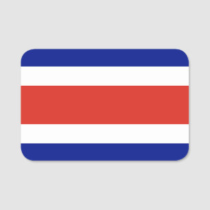 Porte-nom Nom patriotique avec drapeau du Costa Rica