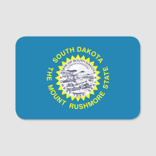 Porte-nom Nom patriotique avec drapeau du Dakota du Sud