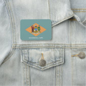 Porte-nom Nom patriotique avec drapeau du Delaware, USA (En situation)