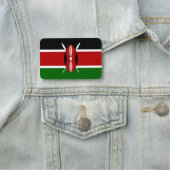 Porte-nom Nom patriotique avec drapeau du Kenya (En situation)