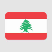 Porte-nom Nom patriotique avec drapeau du Liban (Devant)