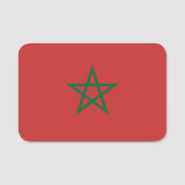 Porte-nom Nom patriotique avec drapeau du Maroc (Devant)