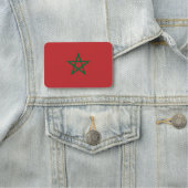 Porte-nom Nom patriotique avec drapeau du Maroc (En situation)