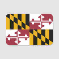 Nom patriotique avec drapeau du Maryland, USA
