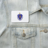 Porte-nom Nom patriotique avec drapeau du Massachusetts (En situation)