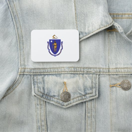 Porte-nom Nom patriotique avec drapeau du Massachusetts (En situation)