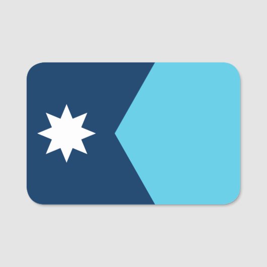 Porte-nom Nom patriotique avec drapeau du Minnesota (Devant)