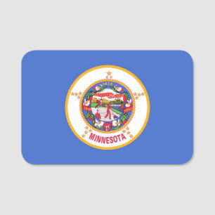 Porte-nom Nom patriotique avec drapeau du Minnesota