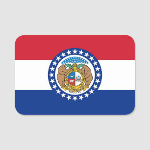 Porte-nom Nom patriotique avec drapeau du Missouri