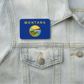 Porte-nom Nom patriotique avec drapeau du Montana (En situation)