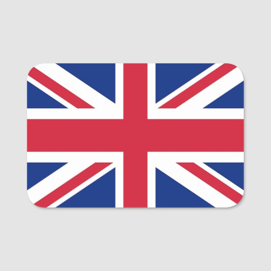 Porte-nom Nom patriotique avec drapeau du Royaume-Uni (Devant)
