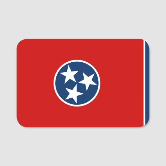 Porte-nom Nom patriotique avec drapeau du Tennessee (Devant)