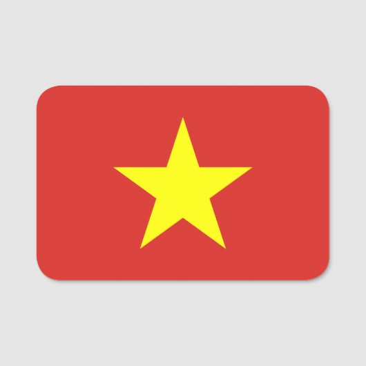 Porte-nom Nom patriotique avec drapeau du Vietnam (Devant)