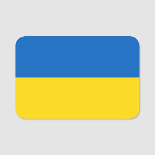 Porte-nom Nom patriotique avec drapeau d'Ukraine (Devant)