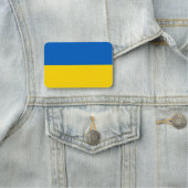 Porte-nom Nom patriotique avec drapeau d'Ukraine (En situation)