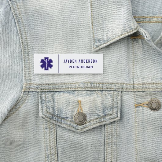 Porte-nom Nom personnalisé | Caduceus Médicale | Nom de l'in (En situation)