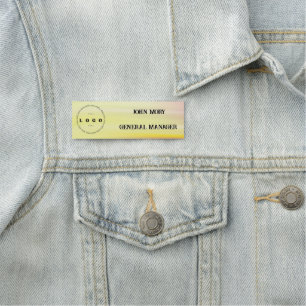 Porte-nom Nom personnalisé élégant moderne Titre Employé