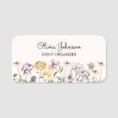 Porte-nom Nom personnalisé Fleur sauvage Jardin Floral (Devant)
