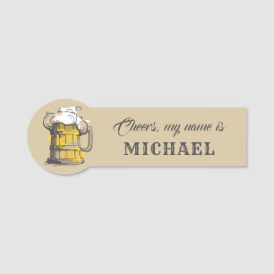 Porte-nom Nom personnalisé Illustration de bière