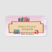 Porte-nom Nom personnalisé retour à l'école, 3e année (Devant)