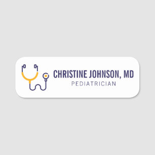 Porte-nom Nom personnalisé Stethoscope Médicale Infirmi