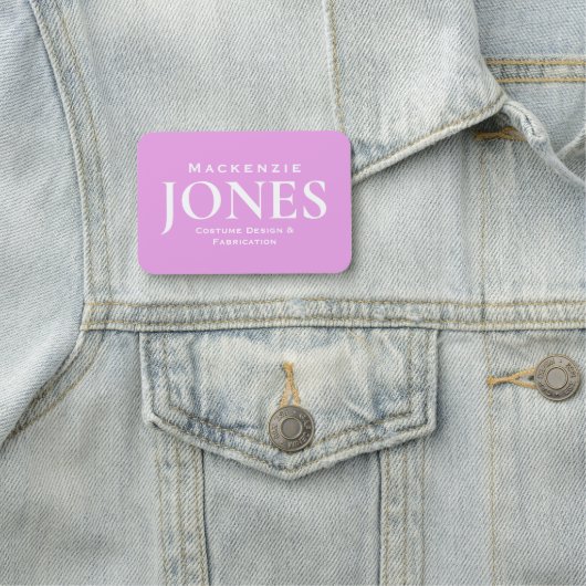 Porte-nom Nom personnel Marque Business Logo Moderne Rose (En situation)