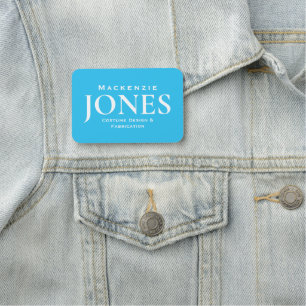 Porte-nom Nom personnel Marque Business Logo Moderne Turquoi