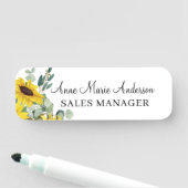 Porte-nom Nom professionnel floral élégant (En situation)