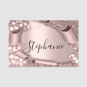 Porte-nom Nom Rose d'événement Glam Parties scintillant Mari
