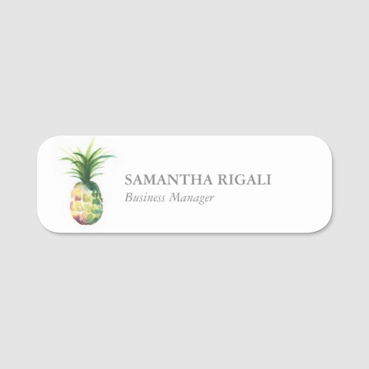 Porte-nom Nom Tag Modèle Professionnel Ananas (Devant)
