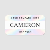 Porte-nom Nom, titre et nom de l'entreprise pastel rainbow (Devant)