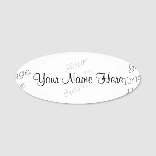 Porte-nom Nouveaux éléments personnalisables (Devant)