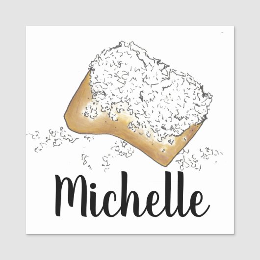 Porte-nom Nouvelle-Orléans Beignet Pastry Mardi Gras Café NO (Devant)