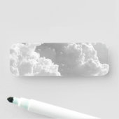 Porte-nom Nuages blancs, Graphiques météorologiques, Clipart (En situation)