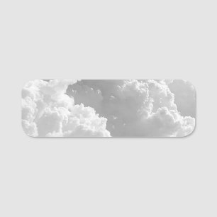 Porte-nom Nuages blancs, Graphiques météorologiques, Clipart