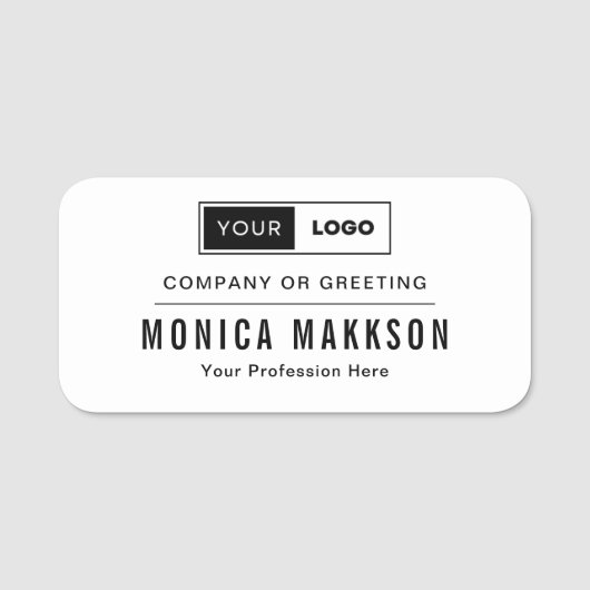 Porte-nom Numéro de logo de la société moderne (Devant)