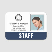 Porte-nom Numéro d'identification du personnel de l'entrepri (Devant)