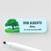 Porte-nom Oak Tree Logo | Custom Tree Trimming Services (En situation)