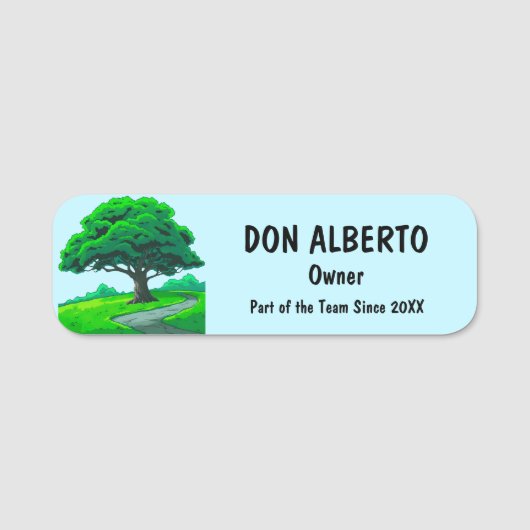 Porte-nom Oak Tree Logo | Custom Tree Trimming Services (Devant)