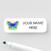 Porte-nom Oeil de paon arc-en-ciel (En situation)