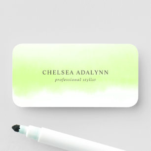 Porte-nom Ombre Green Watercolor Minimaliste Business