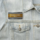 Porte-nom Or et Argent Élégant Métallisé Professionnel (En situation)